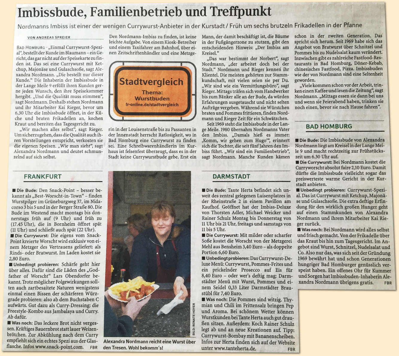 Presseartikel: Imbissbude, Familienbetrieb und Treffpunkt